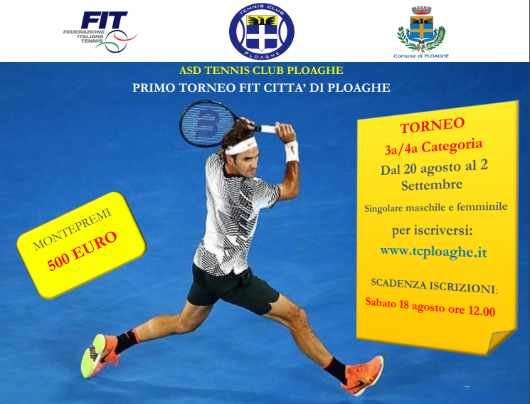 Scopri di più sull'articolo PRIMO TORNEO FIT CITTA’ DI PLOAGHE – DAL 20 AGOSTO