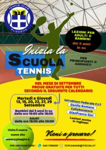 Scopri di più sull'articolo SI RIPRENDE CON LA SCUOLA TENNIS 2022!! – ADULTI E BAMBINI DAI 5 ANNI